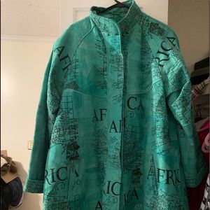 100% leather African coat, purse, hat to match.